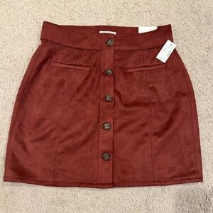 Maurice’s Faux Suede Button Down High Rise‎ Skirt, Women’s size 10